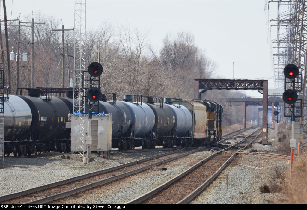 On The Lehigh Line and Crossing Overt to track 1 West.  